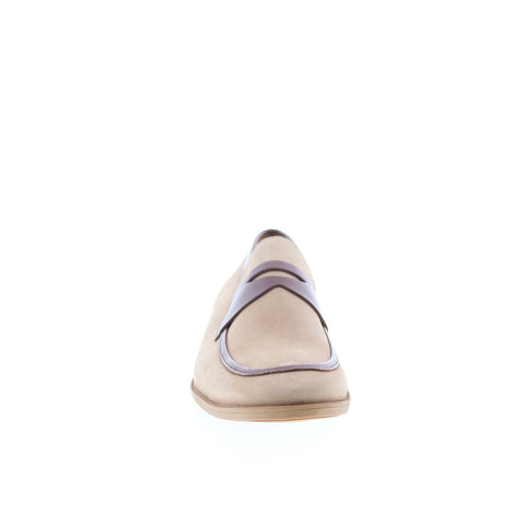 Studio Belvedere Bruno Mens Beige Nubuck Loafers & Slip Ons Casual Shoes