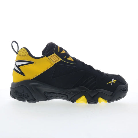 Reebok Brutus Low Mens Black Leather Lace Up Lifestyle Sneakers Shoes