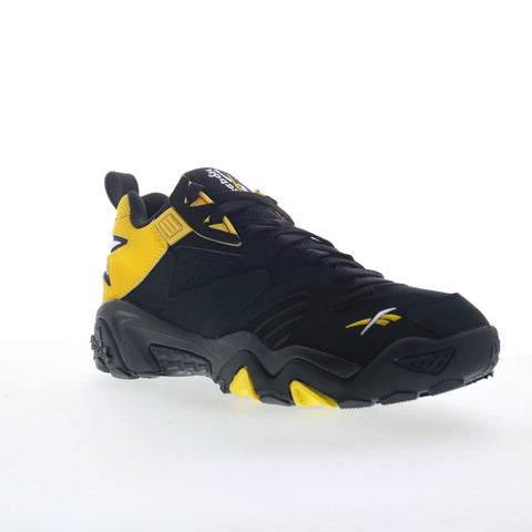 Reebok Brutus Low Mens Black Leather Lace Up Lifestyle Sneakers Shoes