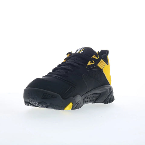 Reebok Brutus Low Mens Black Leather Lace Up Lifestyle Sneakers Shoes