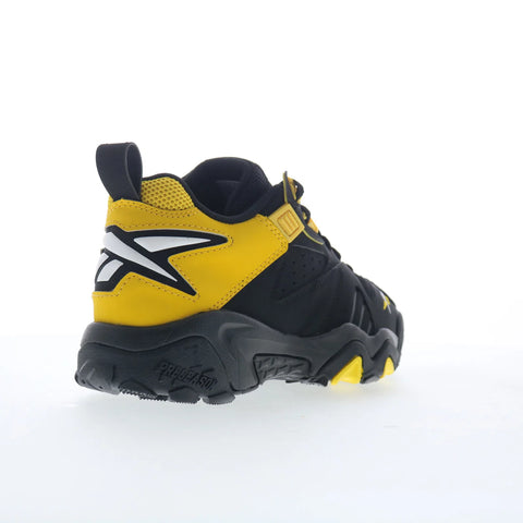 Reebok Brutus Low Mens Black Leather Lace Up Lifestyle Sneakers Shoes