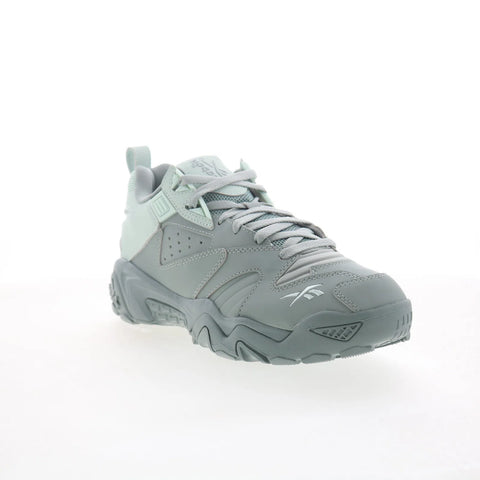 Reebok Brutus Low Mens Green Leather Lace Up Lifestyle Sneakers Shoes