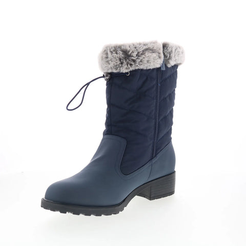 Trotters Bryce T2267-400 Womens Blue Synthetic Zipper Casual DressBoots