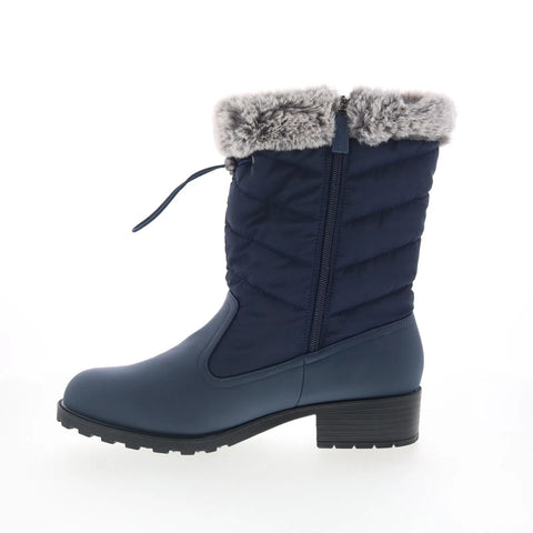 Trotters Bryce T2267-400 Womens Blue Synthetic Zipper Casual DressBoots