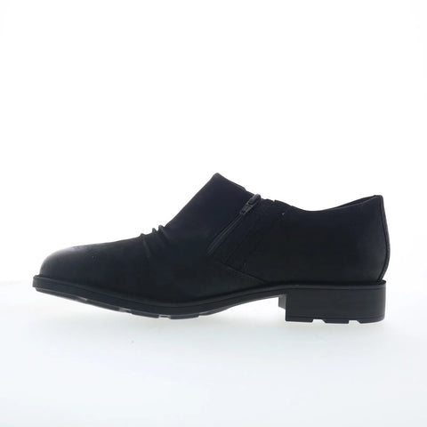 Clarks Bryianne Clara Womens Black Wide Leather Loafer Flats Shoes