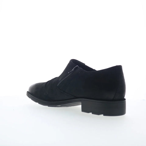 Clarks Bryianne Clara Womens Black Wide Leather Loafer Flats Shoes