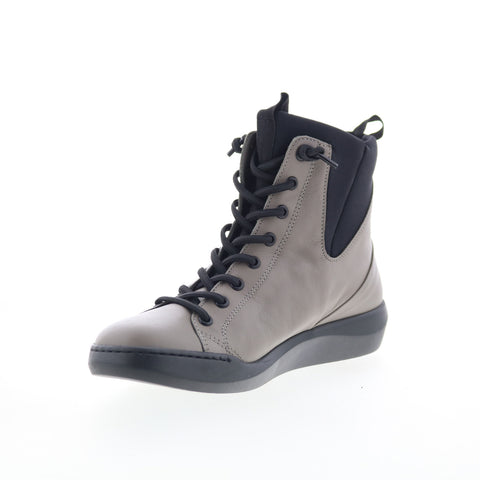 Softinos Buck BUCK698SOF-004 Womens Gray Leather Lifestyle Sneakers Shoes