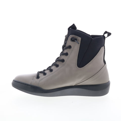Softinos Buck BUCK698SOF-004 Womens Gray Leather Lifestyle Sneakers Shoes