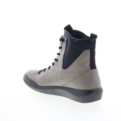 Softinos Buck BUCK698SOF-004 Womens Gray Leather Lifestyle Sneakers Shoes
