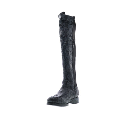 Bos. & Co. Bunt Womens Black Synthetic Zipper Knee High Boots