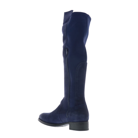Bos. & Co. Bunt Womens Blue Suede Zipper Knee High Boots