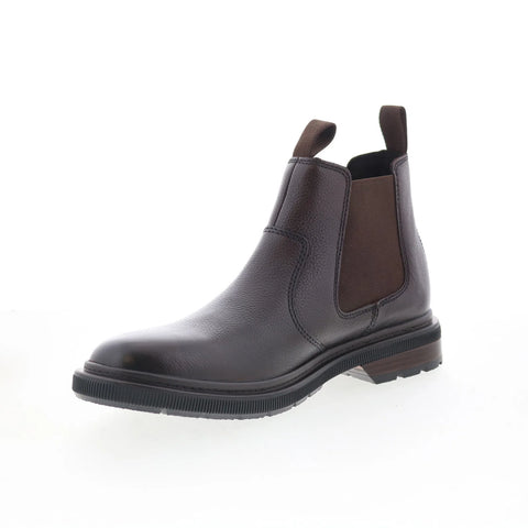 Clarks Burchill Up 26179403 Mens Brown Leather Slip On Chelsea Boots