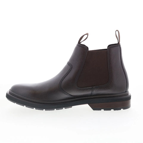 Clarks Burchill Up 26179403 Mens Brown Leather Slip On Chelsea Boots
