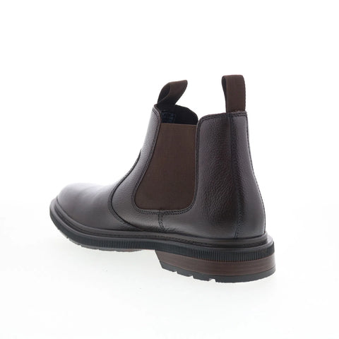 Clarks Burchill Up 26179403 Mens Brown Leather Slip On Chelsea Boots