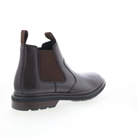 Clarks Burchill Up 26179403 Mens Brown Leather Slip On Chelsea Boots