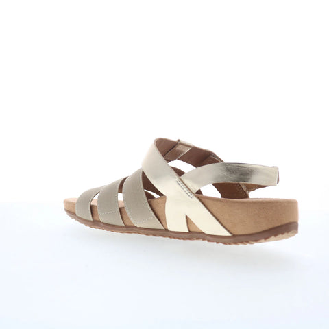Softwalk Burnaby S2401-731 Womens Beige Leather Strap Slides Sandals Shoes