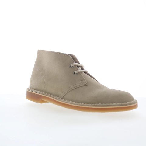 Clarks Bushacre 3 26176933 Mens Beige Suede Lace Up Chukkas Boots