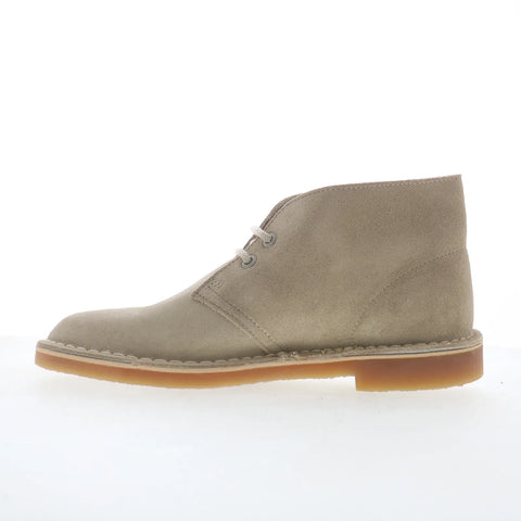 Clarks Bushacre 3 26176933 Mens Beige Suede Lace Up Chukkas Boots