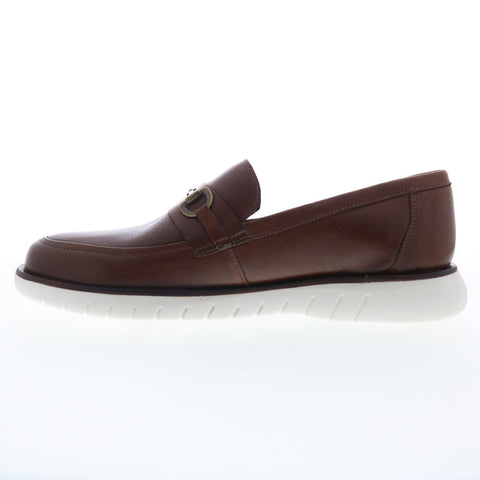 Studio Belvedere Busto Mens Brown Leather Loafers & Slip Ons Penny Shoes