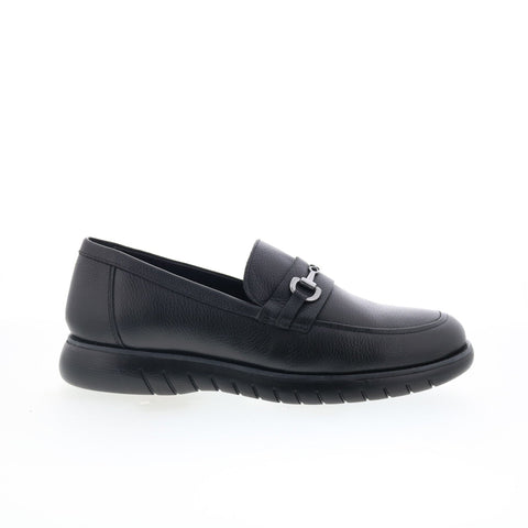 Studio Belvedere Busto Mens Black Leather Loafers & Slip Ons Penny Shoes