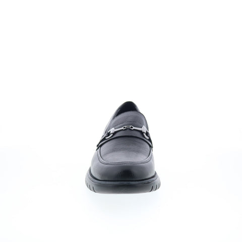Studio Belvedere Busto Mens Black Leather Loafers & Slip Ons Penny Shoes