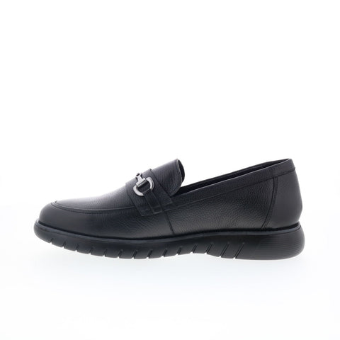 Studio Belvedere Busto Mens Black Leather Loafers & Slip Ons Penny Shoes