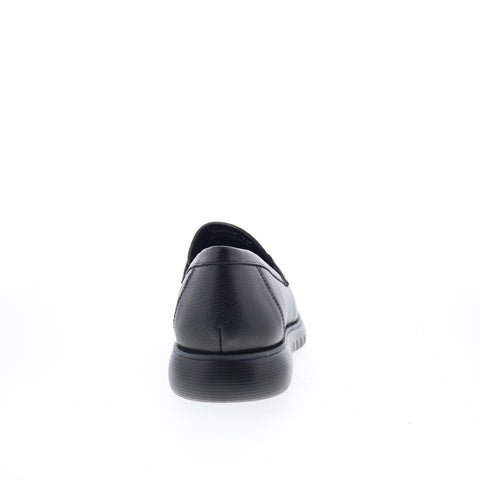 Studio Belvedere Busto Mens Black Leather Loafers & Slip Ons Penny Shoes