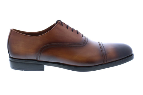 Bruno Magli Butler Mens Brown Leather Oxfords & Lace Ups Cap Toe Shoes
