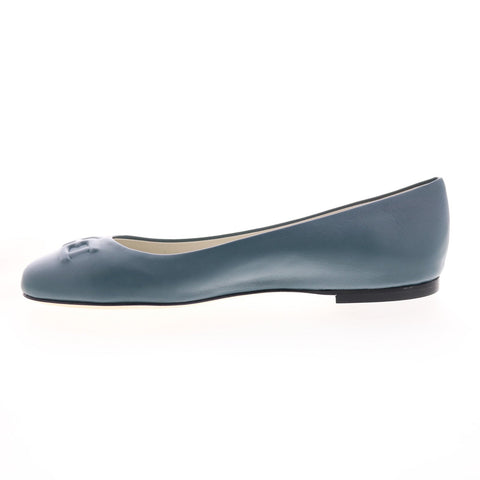 Bruno Magli Bibi BW1BIBM0 Womens  Blue Leather Slip On Ballet Flats Shoes