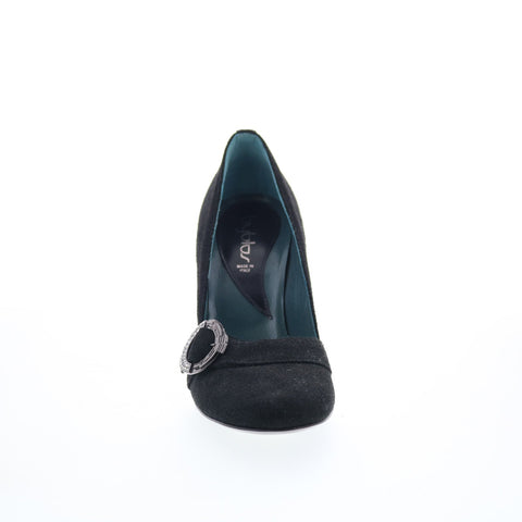 Byblos BYBLOS11 Womens Black Suede Slip On Pumps Heels Shoes