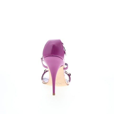 Byblos BYBLOS8 Womens Purple Leather Slip On Pumps Heels Shoes