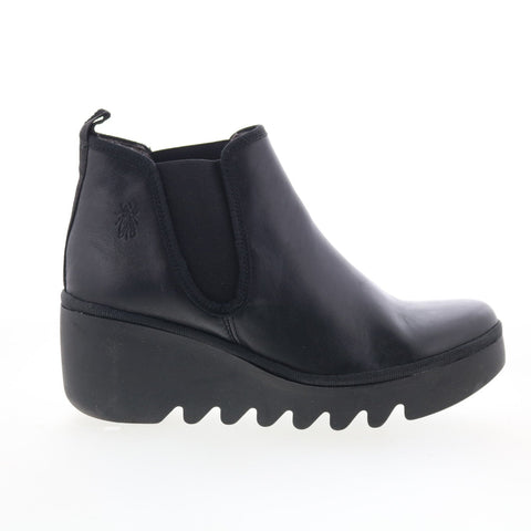Fly London Byne BYNE349FLY-000 Womens Black Leather Slip On Chelsea Boots