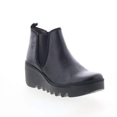 Fly London Byne BYNE349FLY-000 Womens Black Leather Slip On Chelsea Boots
