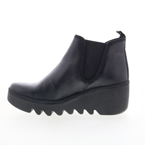 Fly London Byne BYNE349FLY-000 Womens Black Leather Slip On Chelsea Boots