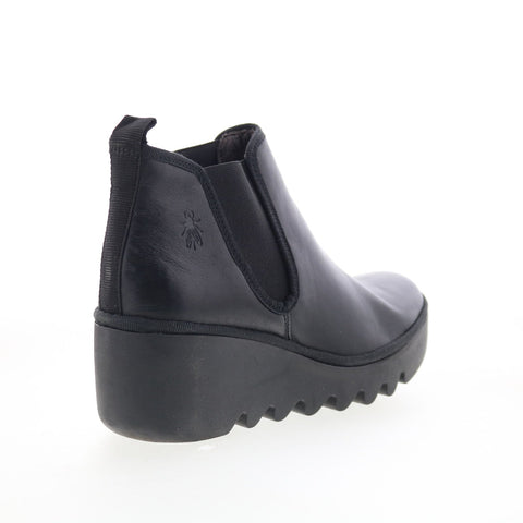 Fly London Byne BYNE349FLY-000 Womens Black Leather Slip On Chelsea Boots