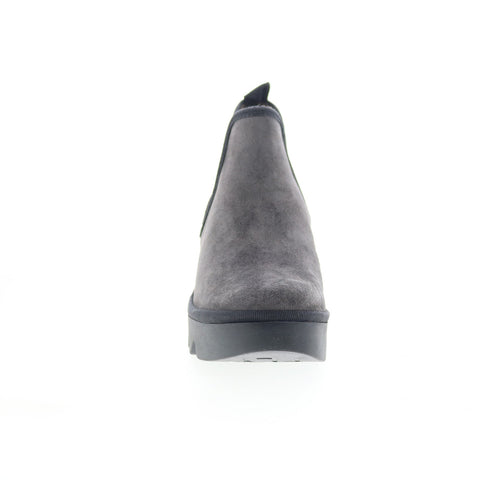 Fly London Byne BYNE349FLY-021 Womens Gray Suede Slip On Chelsea Boots