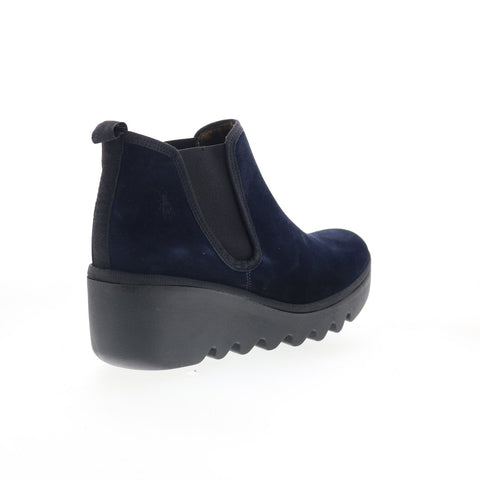 Fly London Byne BYNE349FLY-023 Womens Blue Suede Slip On Chelsea Boots