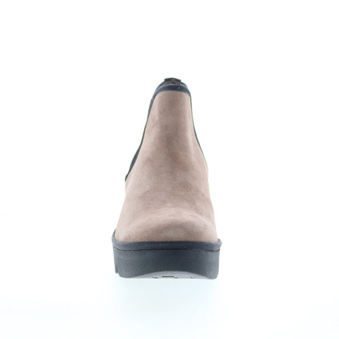 Fly London Byne BYNE349FLY-020 Womens Gray Suede Slip On Chelsea Boots
