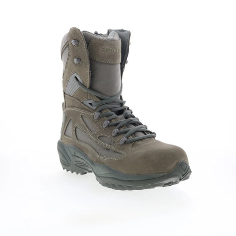 Converse Boot C8990 Womens Gray Wide Suede Lace Up Tactical Boots