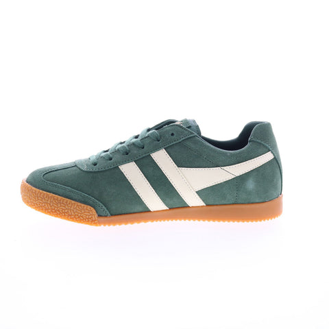 Gola Harrier Suede CLA192 Womens Green Suede Lifestyle Sneakers Shoes