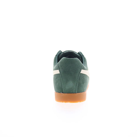 Gola Harrier Suede CLA192 Womens Green Suede Lifestyle Sneakers Shoes
