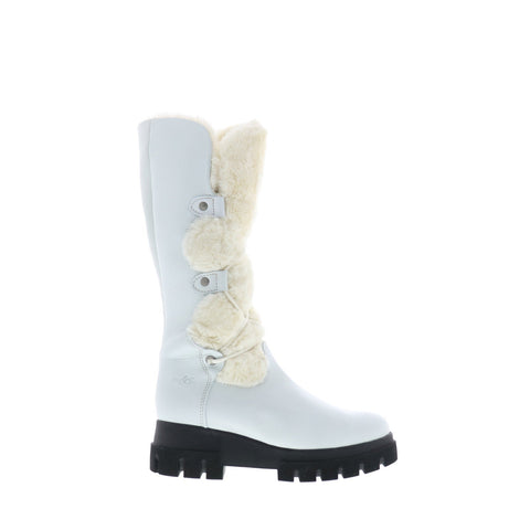 Bos. & Co. Cabal Womens White Leather Zipper Casual Dress Boots