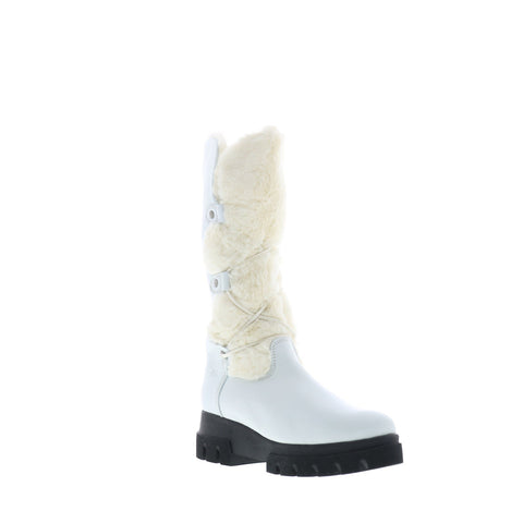 Bos. & Co. Cabal Womens White Leather Zipper Casual Dress Boots