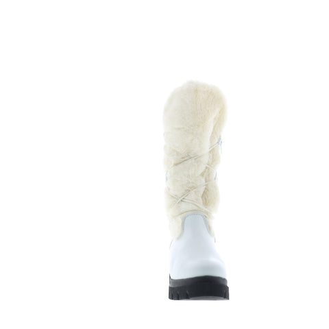 Bos. & Co. Cabal Womens White Leather Zipper Casual Dress Boots