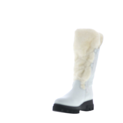 Bos. & Co. Cabal Womens White Leather Zipper Casual Dress Boots