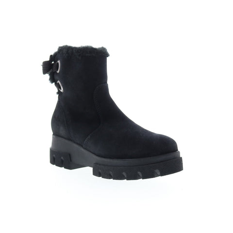 Bos. & Co. Cachet Womens Black Suede Zipper Casual Dress Boots