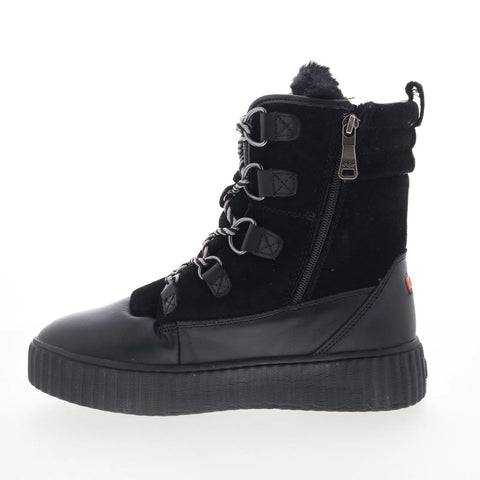 Pajar Cade 79745 Womens Black Leather Lace Up Ankle & Booties Boots