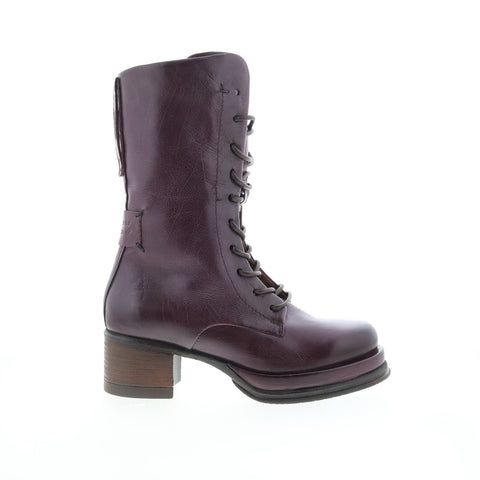 A.S. 98 Caden Womens Burgundy Leather Lace Up Casual Dress Boots