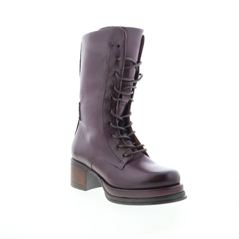 A.S. 98 Caden Womens Burgundy Leather Lace Up Casual Dress Boots