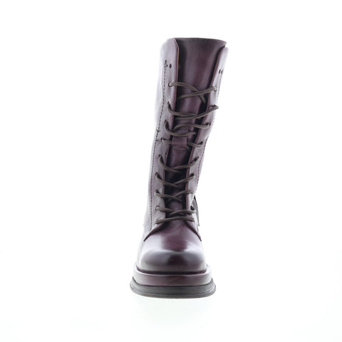 A.S. 98 Caden Womens Burgundy Leather Lace Up Casual Dress Boots